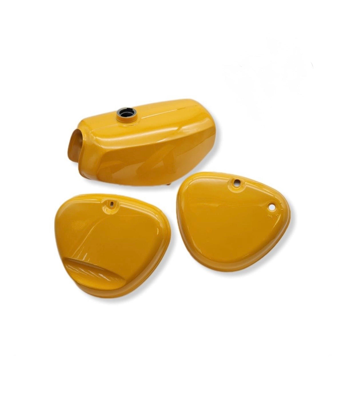 Enduro Tank + Seitendeckel Tankset Lackset Saftgrün S51E, S70E - Neuware