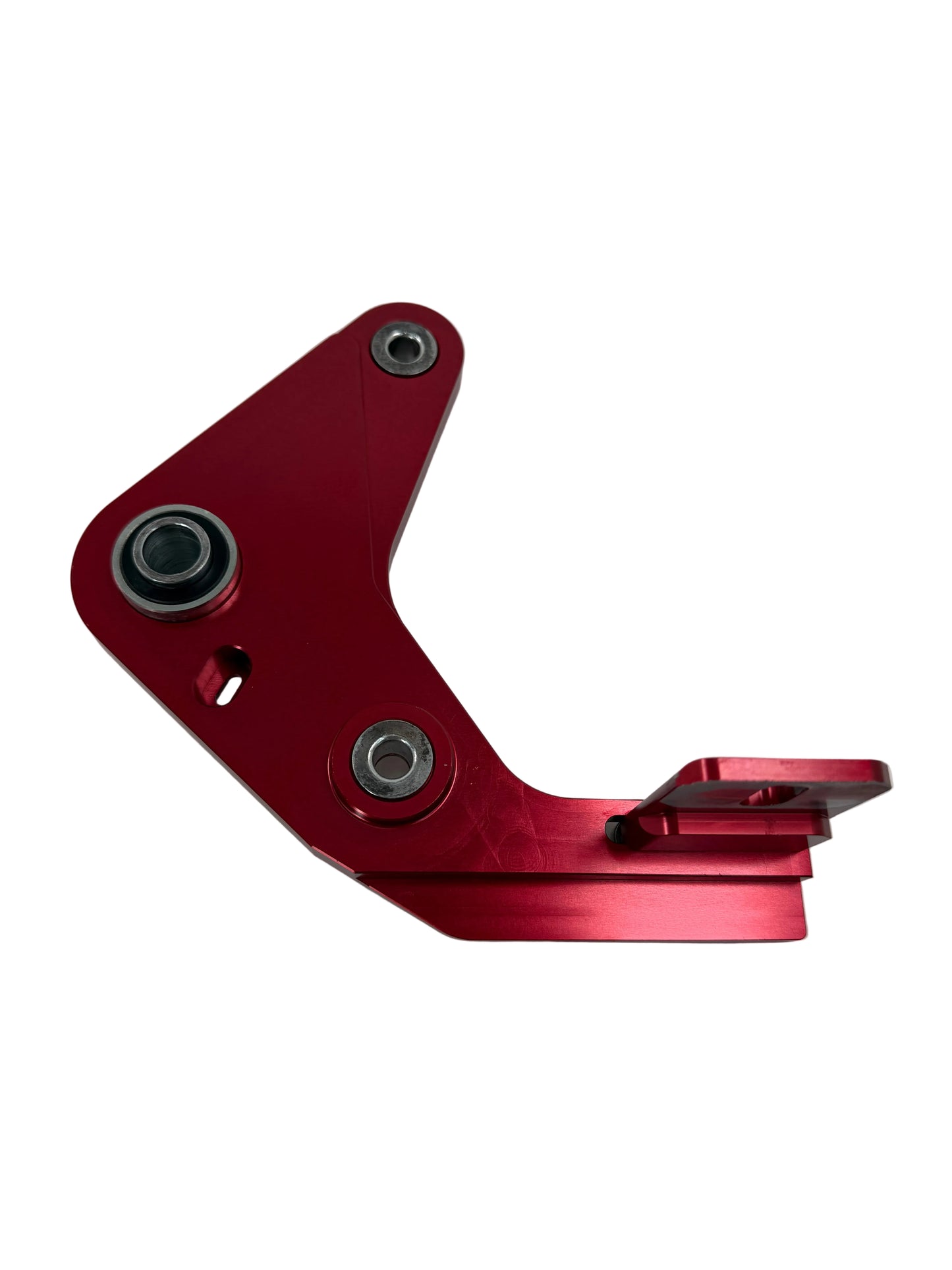 CNC Motorhalter mit Kettenführung - Rot Eloxiert