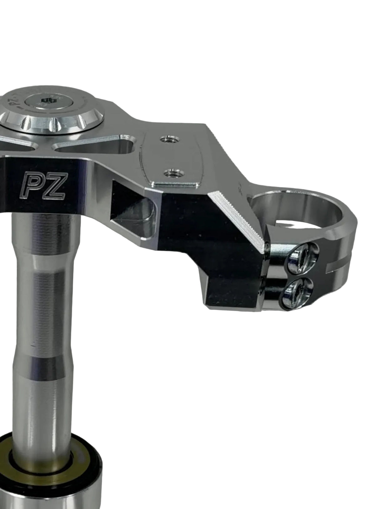 PZ CNC Gabelbrücke - Gen. 2 Silber Eloxiert - inkl. Gutachten