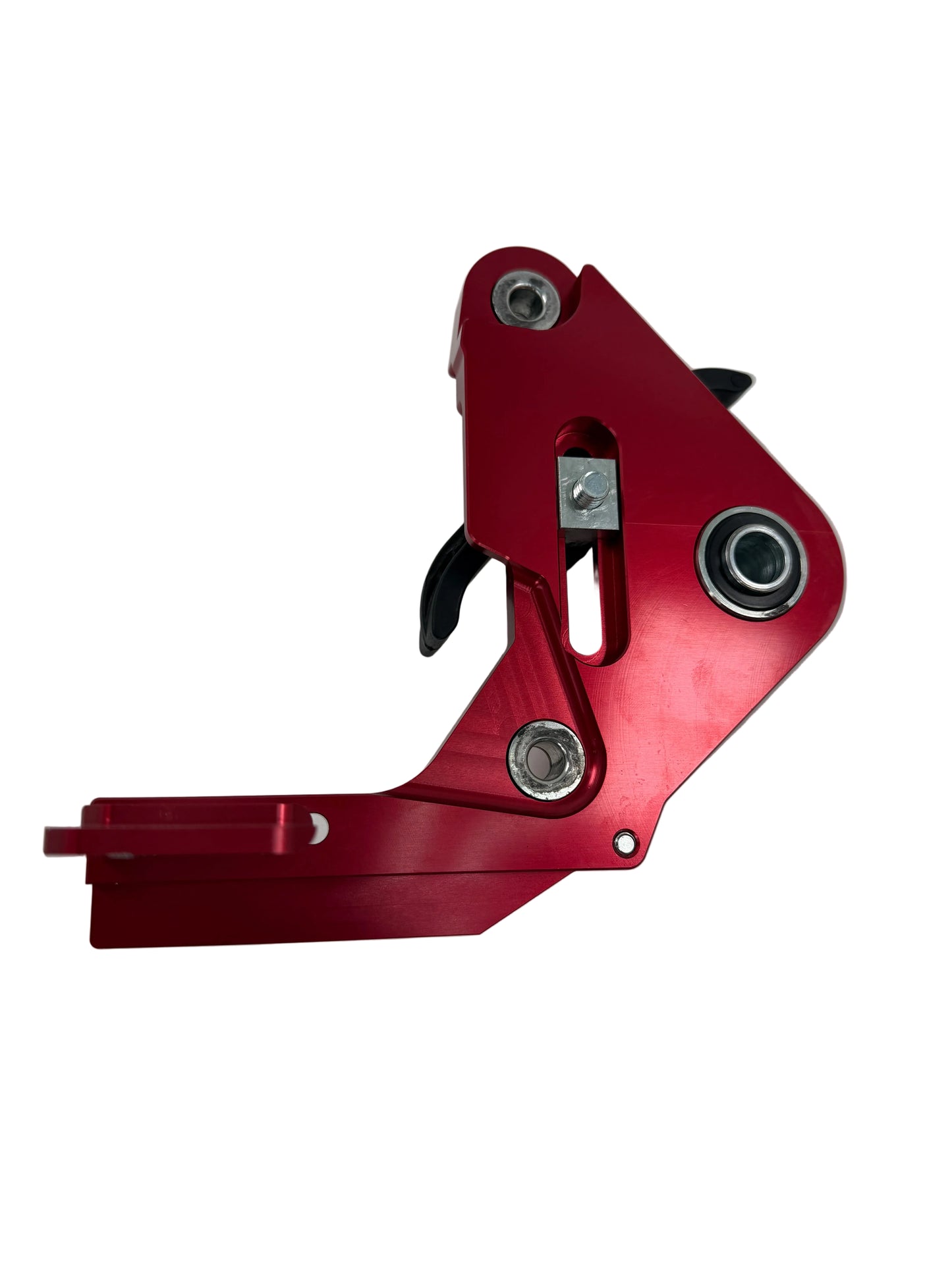 CNC Motorhalter mit Kettenführung - Rot Eloxiert