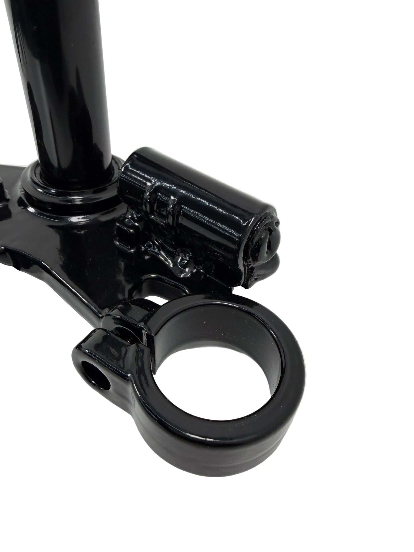 Gabelführung / Gabelbrücke unten mit Steuerrohr - frisch gepulvert