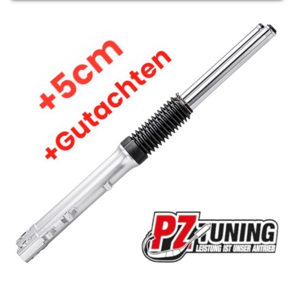 PZ SCHEIBENBREMSTELEGABEL LANGE VERSION (+5CM) MIT TEILEGUTACHTEN SILBER - NEUWARE