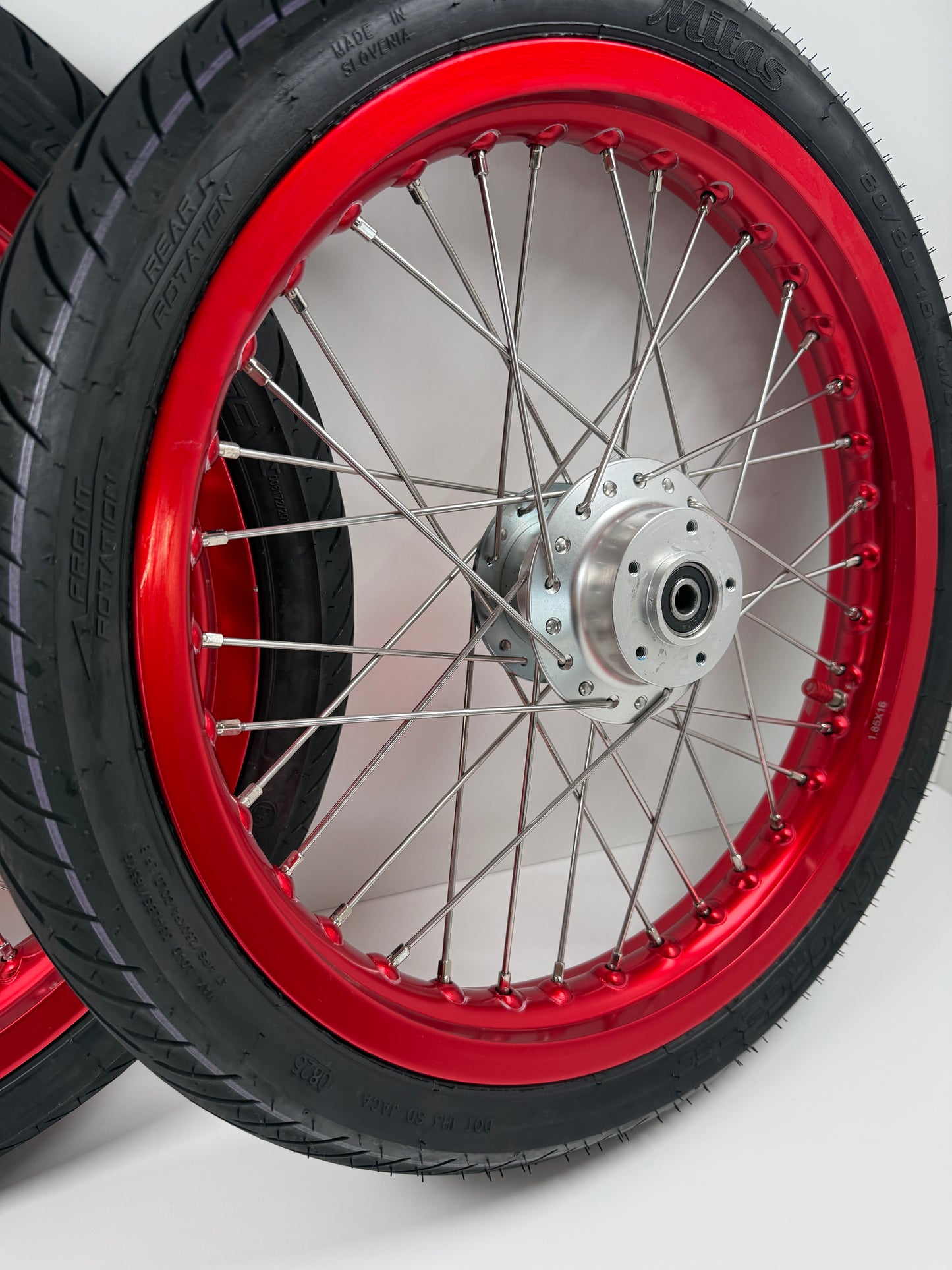 Kompletträder - 1.85x16 | 2.15x16 - Rot Eloxiert