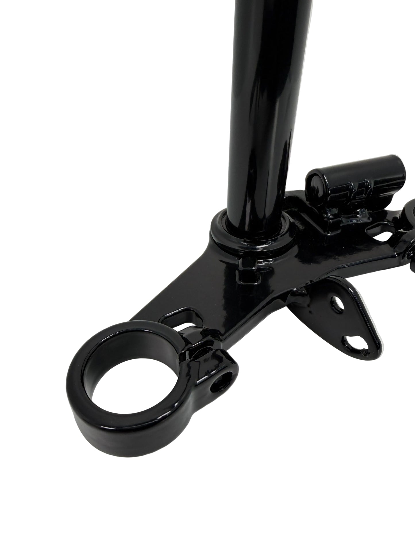 Gabelführung / Gabelbrücke unten mit Steuerrohr - frisch gepulvert