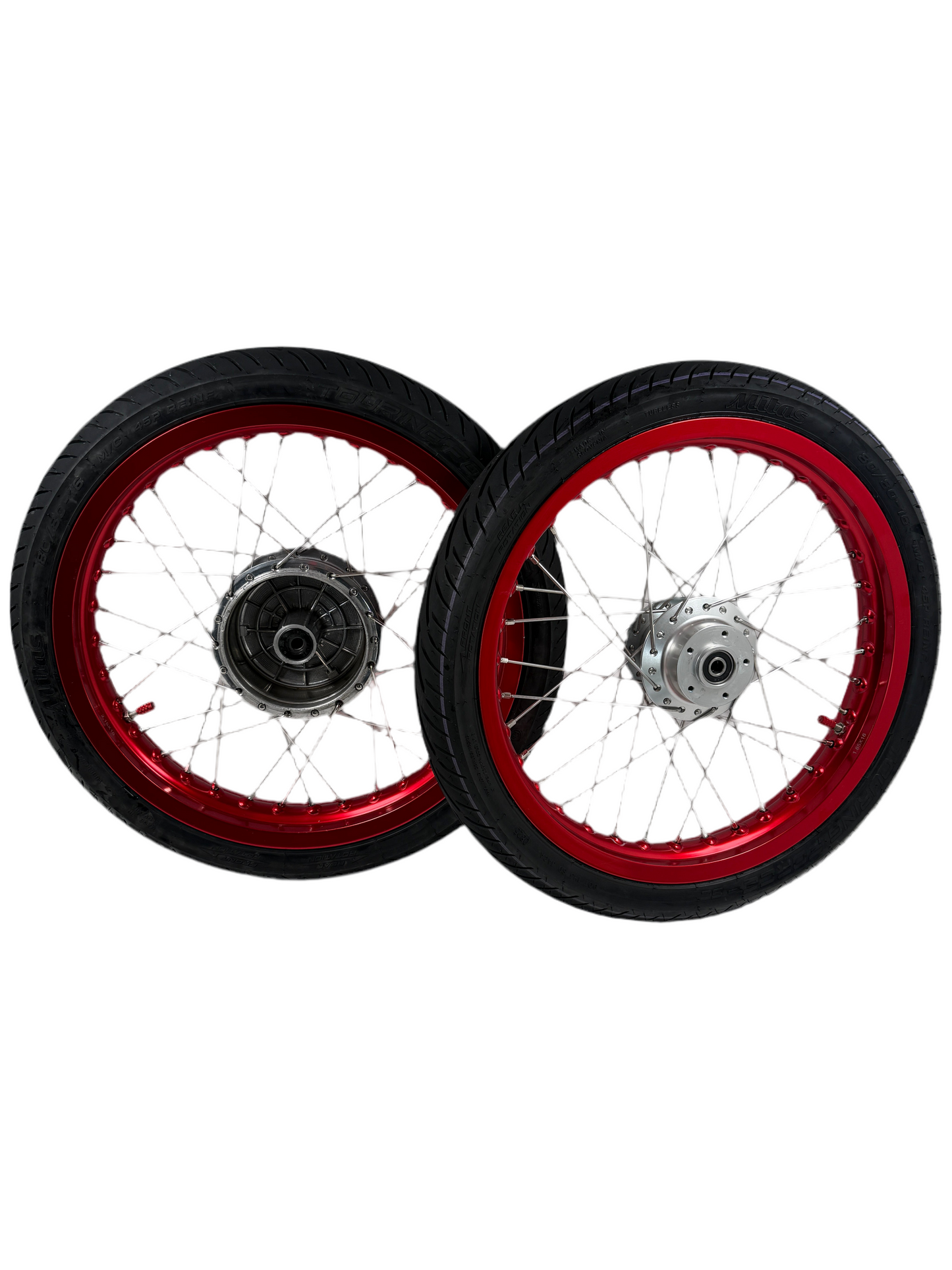 Kompletträder - 1.85x16 | 2.15x16 - Rot Eloxiert