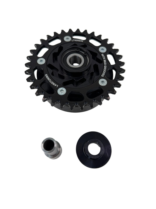 CNC Mitnehmer - LT420 - 34 Zähne - Schwarz Eloxiert