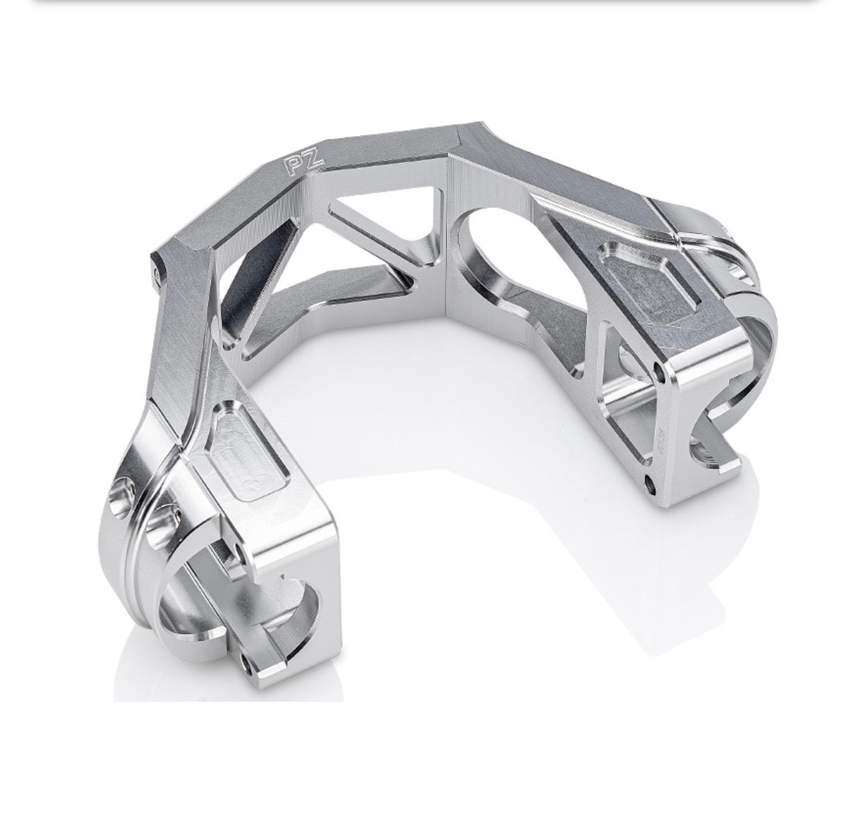 PZ-TUNING CNC GABELVERSTEIFUNG MIT TEILEGUTACHTEN SILBER FÜR SIMSON S50, S51, S70, S53, S83 - NEUWARE