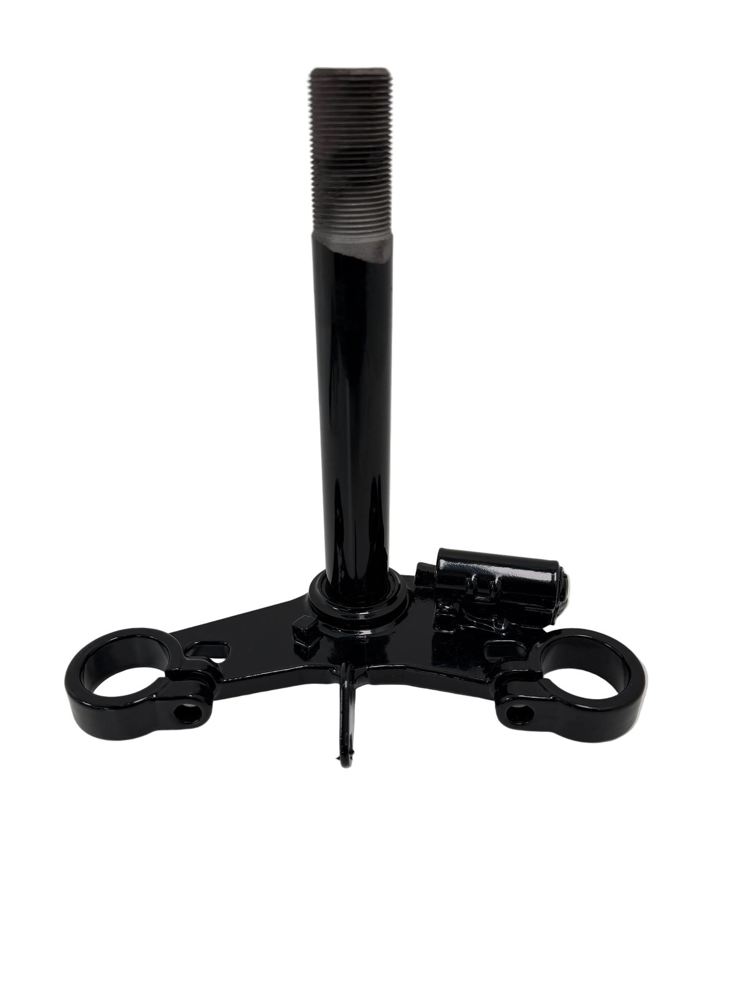 Gabelführung / Gabelbrücke unten mit Steuerrohr - frisch gepulvert