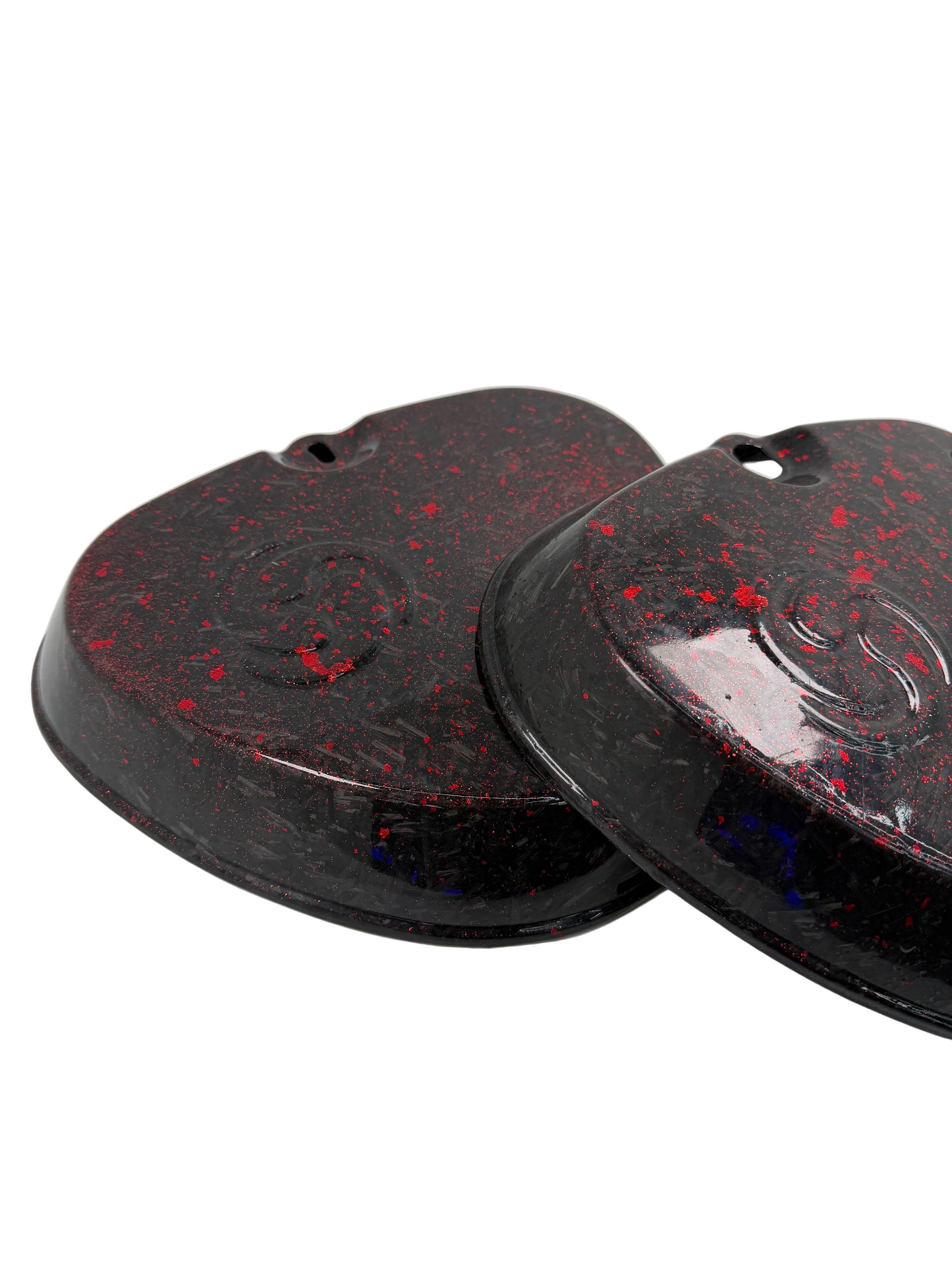 Carbon Seitendeckel - Rot / Schwarz