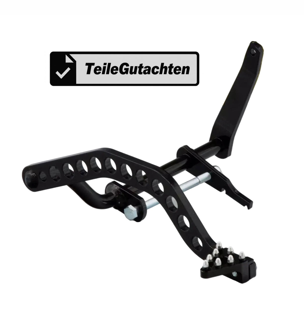 Fußbremshebel Racing mit Teilegutachten Schwarz - Neuware