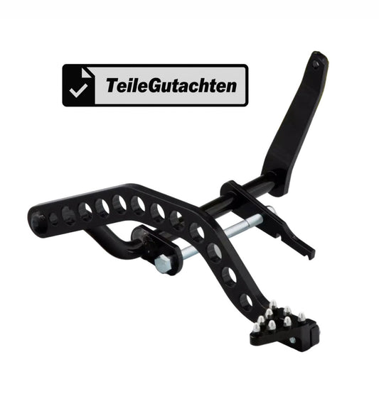 Fußbremshebel Racing mit Teilegutachten Schwarz - Neuware