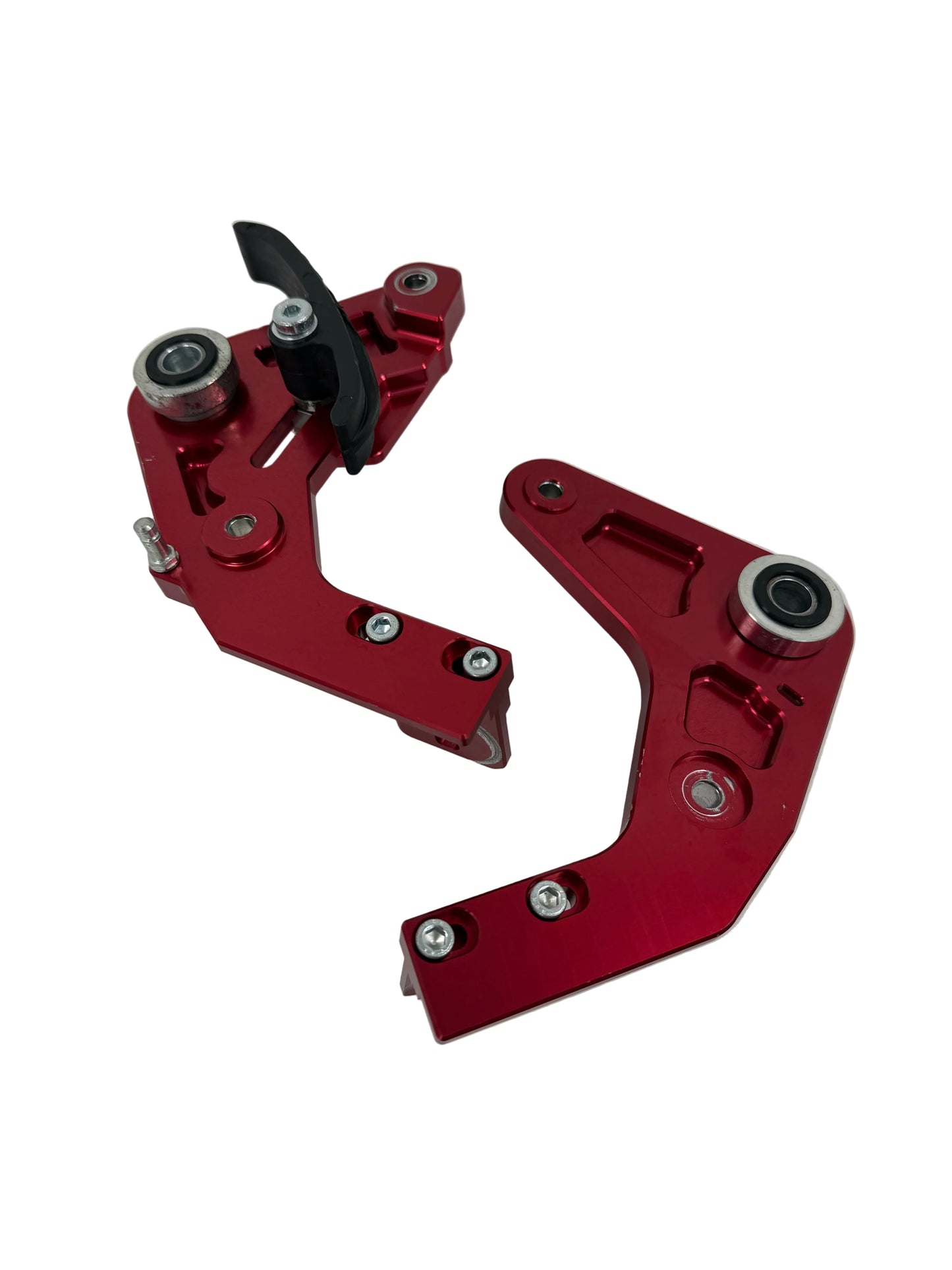 CNC Motorhalter mit Kettenführung - Rot Eloxiert