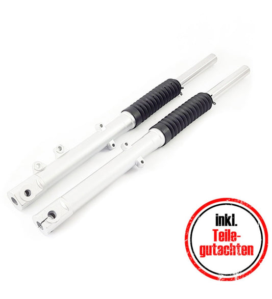 ZT-Tuning Set Telegabel für Scheibenbremse GEN2 S51, S70, S53 (kurze Variante) Silber mit Teilegutachten - Neuware