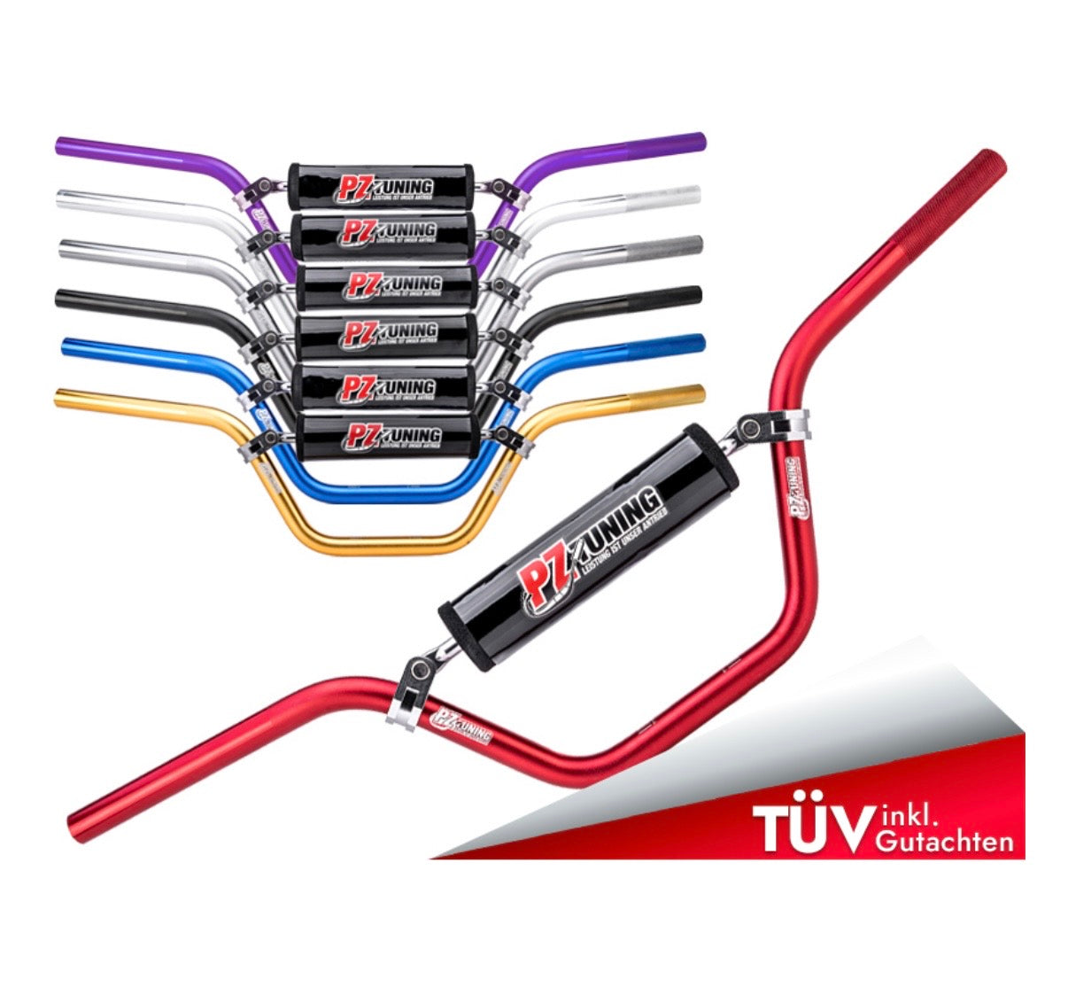 PZ-TUNING LENKER INKL. TEILEGUTACHTEN F. SIMSON S51 & S51 ENDURO - NEUWARE