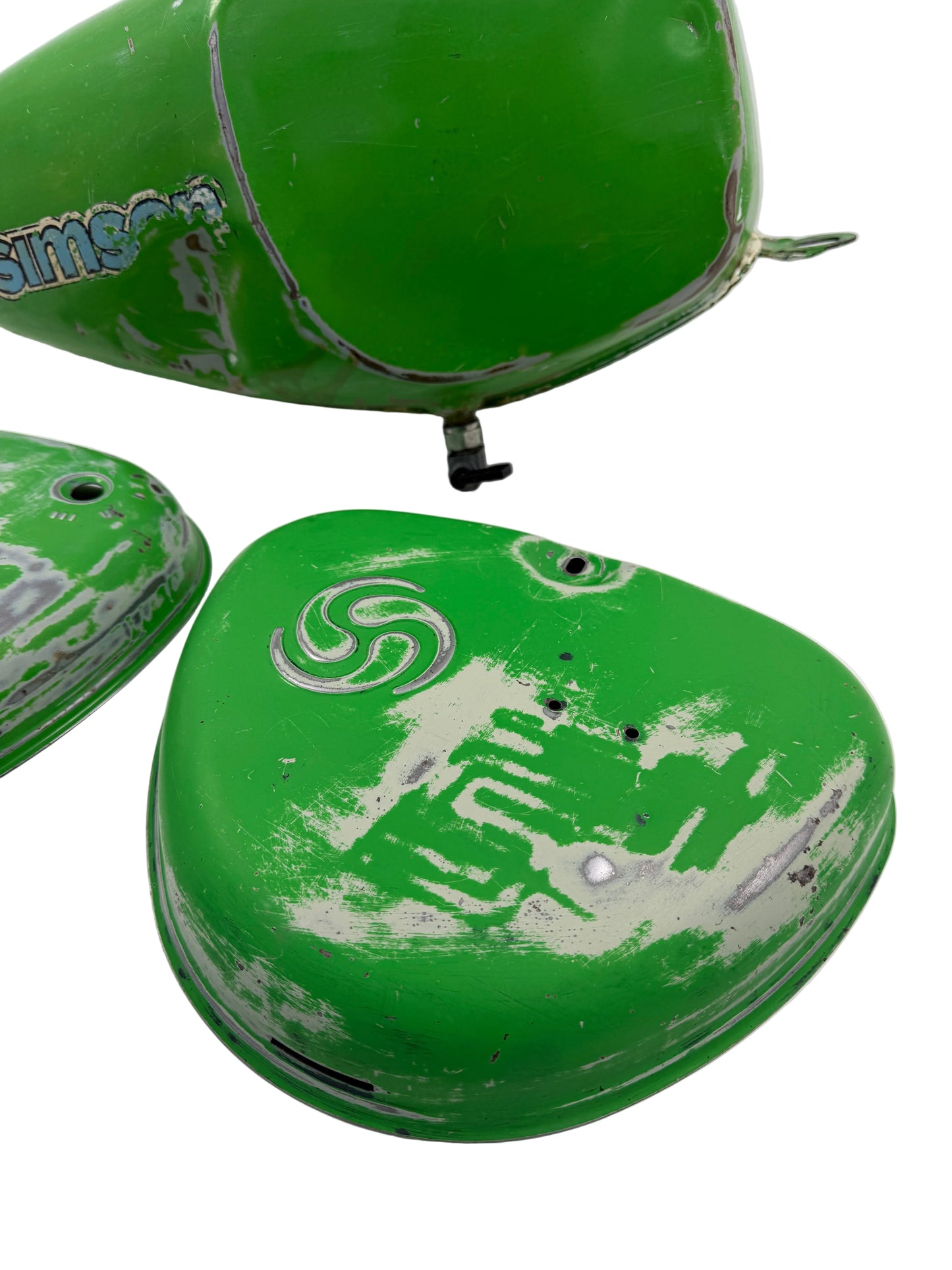 Büffel Tankset Grün - Originallack - inkl. Tankdeckel