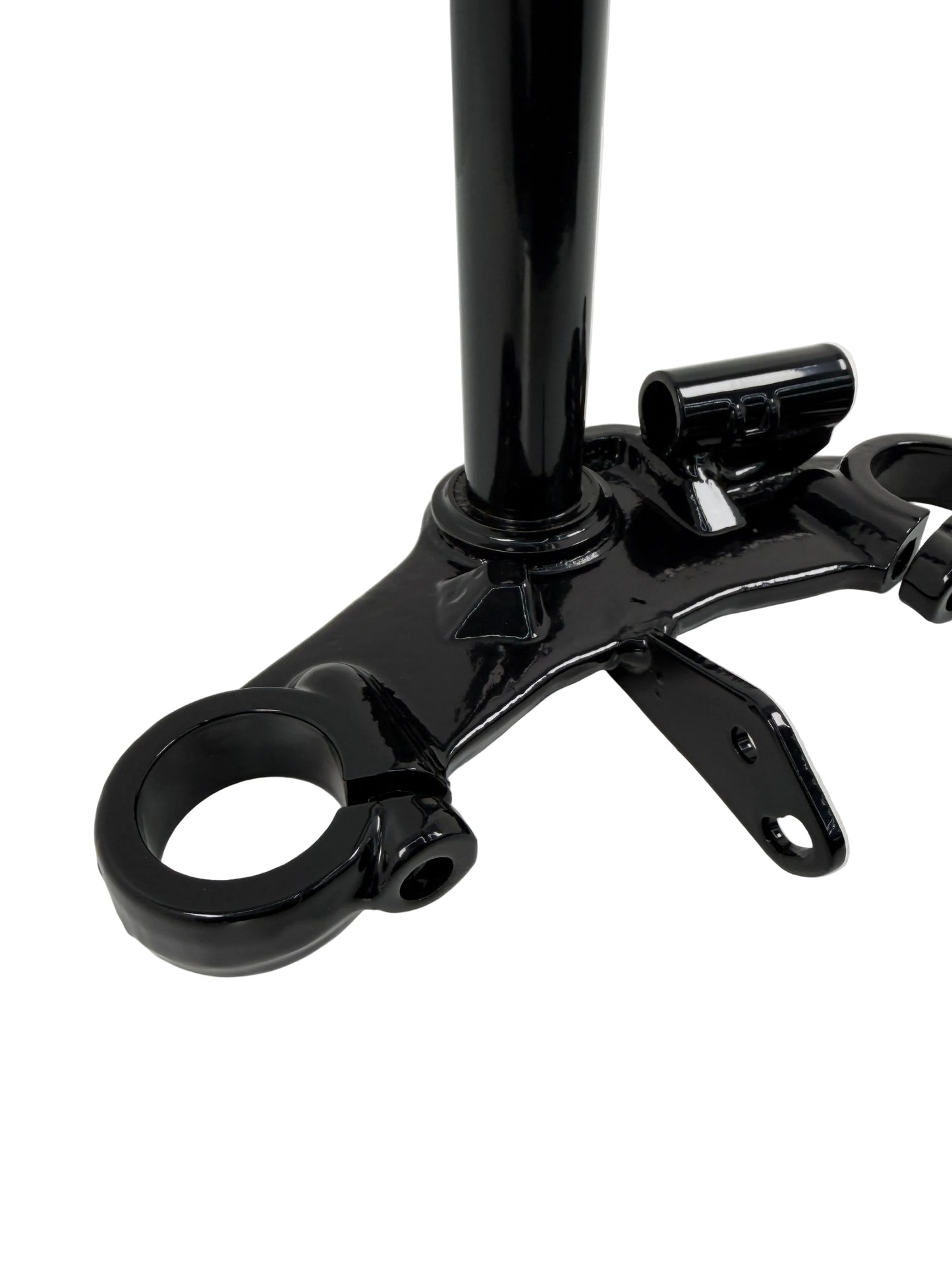 Gabelführung / Gabelbrücke unten mit Steuerrohr - frisch gepulvert