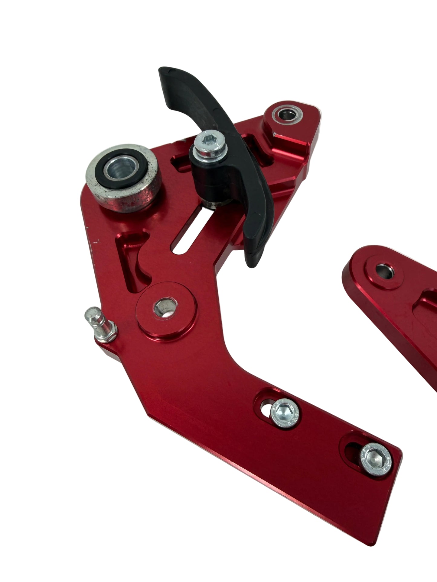 CNC Motorhalter mit Kettenführung - Rot Eloxiert